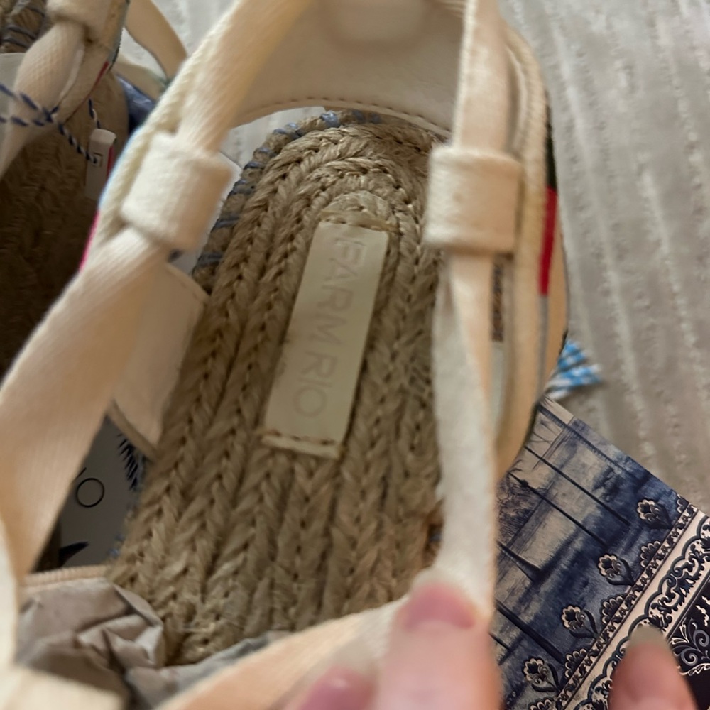 FARM Rio Embroidery Platform Sandals - Picture 3 of 6